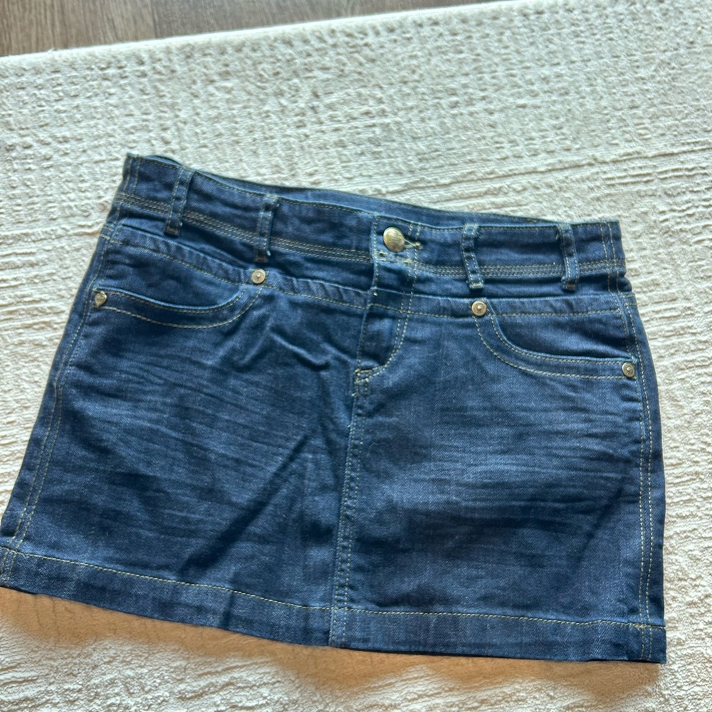 Vintage Vera Wang y2k mini denim skirt